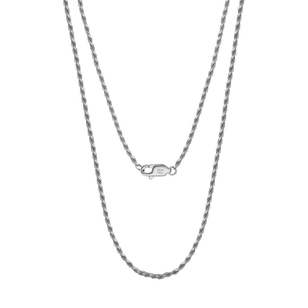 Handmade Diamond-Cut Rope Chain Necklace