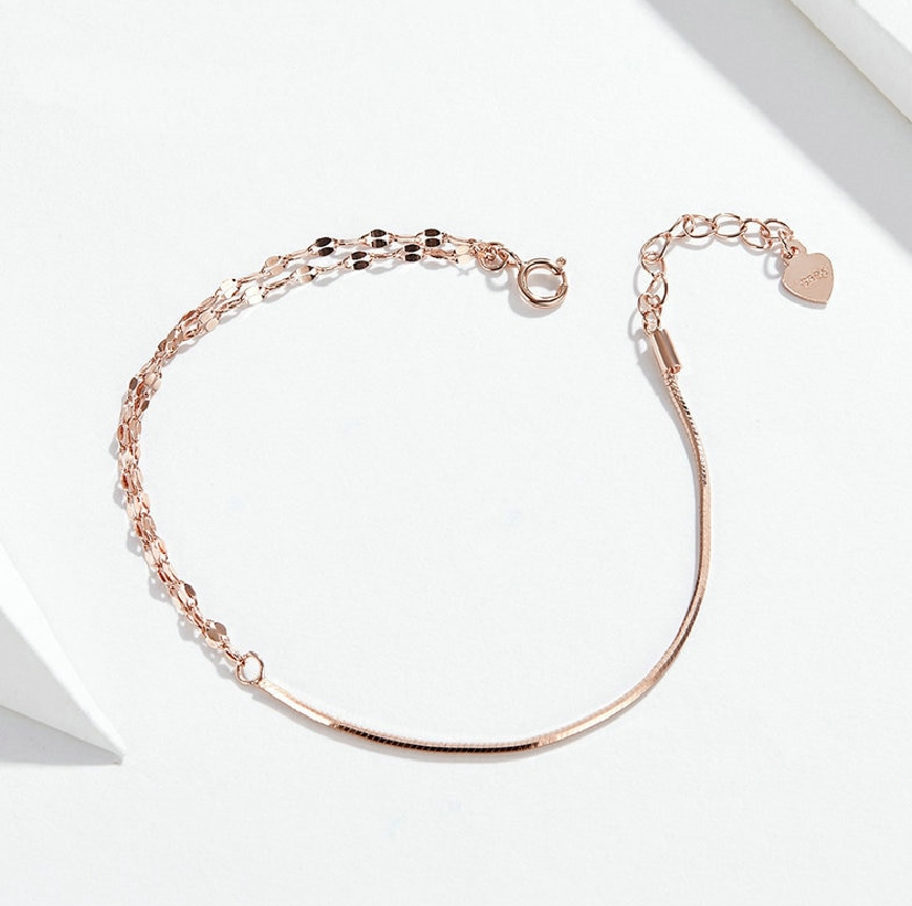 Rose Gold Color Silver Bracelet